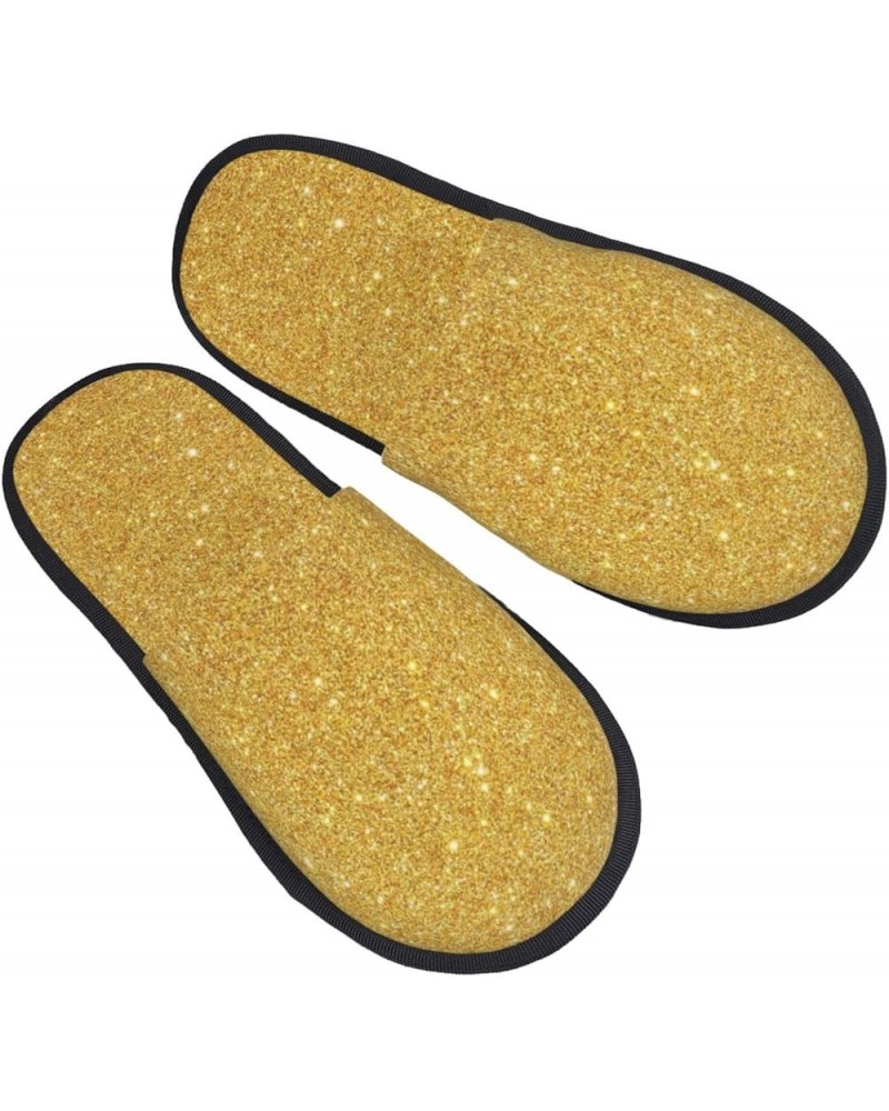 Purple Glitter Print Women'S Cozy Life No Slip Slippers Accessory- Gold Shiny $12.91 Slippers