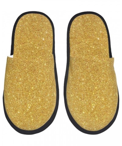 Purple Glitter Print Women'S Cozy Life No Slip Slippers Accessory- Gold Shiny $12.91 Slippers