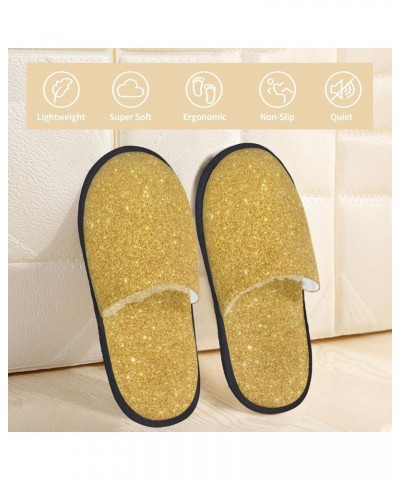 Purple Glitter Print Women'S Cozy Life No Slip Slippers Accessory- Gold Shiny $12.91 Slippers