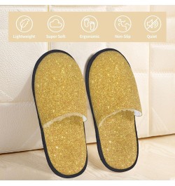 Purple Glitter Print Women'S Cozy Life No Slip Slippers Accessory- Gold Shiny $12.91 Slippers