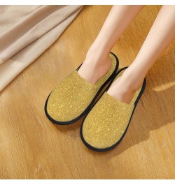 Purple Glitter Print Women'S Cozy Life No Slip Slippers Accessory- Gold Shiny $12.91 Slippers