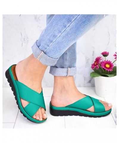 Sandals for Women Platform Gibobby Women's 2019 New Comfy Shoe Summer Beach Travel Shoes Fashion Sandal Ladies Shoes Z5-green...