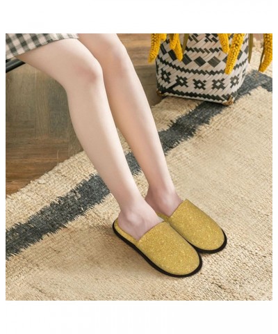 Purple Glitter Print Women'S Cozy Life No Slip Slippers Accessory- Gold Shiny $12.91 Slippers