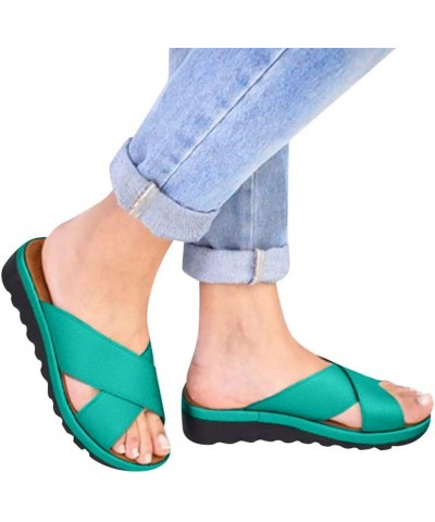 Sandals for Women Platform Gibobby Women's 2019 New Comfy Shoe Summer Beach Travel Shoes Fashion Sandal Ladies Shoes Z5-green...