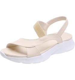 Women'S Impact Ankle-Strap Sport Platform Sandals Flats For Women Sandals Women Womens Closed Toe Sandals Outdoor Hiki Beige-...