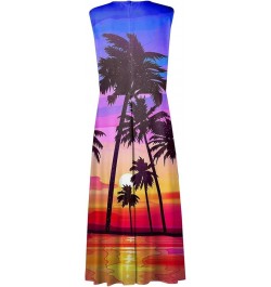 Hawaiian Dresses for Women Sleeveless Sexy V Neck Sun Dresses Plus Size Flowy Dresses 2024 Vacation Beach Dresses 4-hot Pink ...