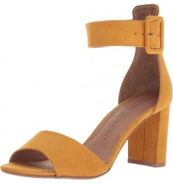 Women's Heeled Sandal Yellow Suede $28.84 Sandals