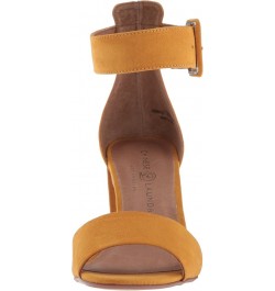 Women's Heeled Sandal Yellow Suede $28.84 Sandals