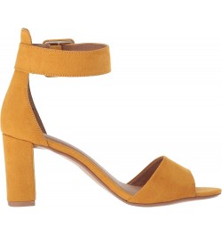 Women's Heeled Sandal Yellow Suede $28.84 Sandals