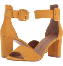 Women's Heeled Sandal Yellow Suede $28.84 Sandals