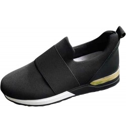 Business Casual Sneakers for Women 2023 Trendy Zapatos para Mujer De Vestir Comodos Trabajo Black and Gold Gym Shoes for Wome...