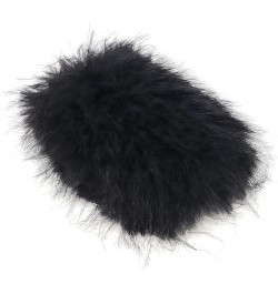 Women's Fluffy Faux Fur Slip On Flat Sandal Furry Fuzzy Slippers Gata-01 Black $13.34 Slippers