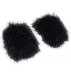 Women's Fluffy Faux Fur Slip On Flat Sandal Furry Fuzzy Slippers Gata-01 Black $13.34 Slippers