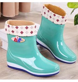 ENVEZ Rain Boots For Women Waterproof Wide Calf Rubber Boots Durable Anti Slip Flat Booties Rain Boots With Comfortable Insol...