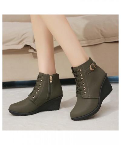 Womens Chelsea Ankle Boots Dressy Casual Chunky Block Low Heel Vintage Booties Fall Winter Side Zip Heeled Boots K-green $44....