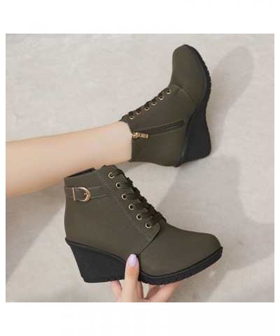 Womens Chelsea Ankle Boots Dressy Casual Chunky Block Low Heel Vintage Booties Fall Winter Side Zip Heeled Boots K-green $44....