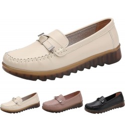 Casual Leather Loafers for Women Comfort Walking Loafer Shoes Slip On Leather Loafer Comfortable Flat Shoes Outdoor Driving S...