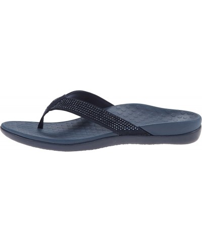 Women's Tide Rhinestones Toe-Post Sandal - Ladies Flip-Flop 9 Navy $34.44 Athletic Shoes