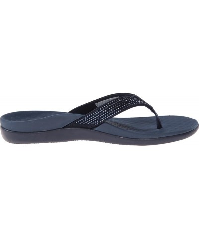 Women's Tide Rhinestones Toe-Post Sandal - Ladies Flip-Flop 9 Navy $34.44 Athletic Shoes