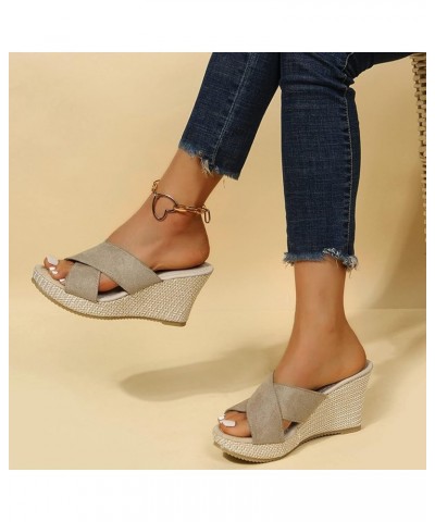 Flip Flop Slippers Women Arch Support Cloud Slides For Women Sandals For Women Black Sandals Women Sandals Women Beach Beige-...