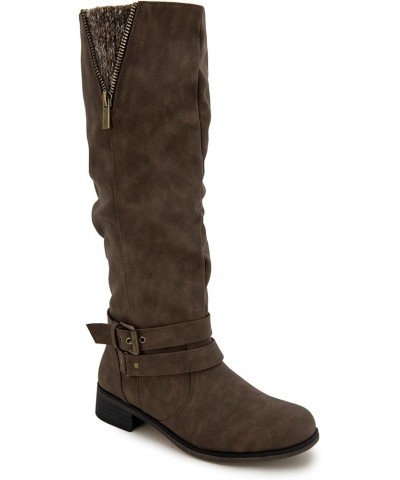 Women's Mayne-b Mid Calf Boot Brown Pu $20.38 Boots