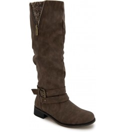 Women's Mayne-b Mid Calf Boot Brown Pu $20.38 Boots