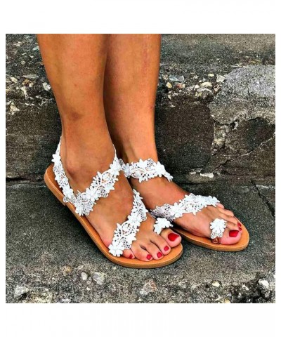 Women's Toe Ring Summer Beach Dressy Shoes Thong Wedding Evening Party Sandal Comfy Slip on Roman Flip Flops Casual Bohemia F...