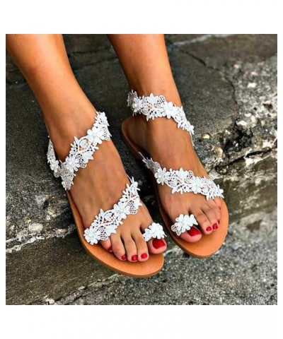 Women's Toe Ring Summer Beach Dressy Shoes Thong Wedding Evening Party Sandal Comfy Slip on Roman Flip Flops Casual Bohemia F...