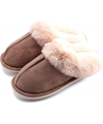 Autumn and Winter New Fur Mouth Home Slippers Men's and Women's Indoor and Outdoor Warm Slippers Cotton Slippers 8.5-9 men/11...