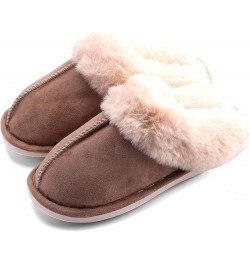 Autumn and Winter New Fur Mouth Home Slippers Men's and Women's Indoor and Outdoor Warm Slippers Cotton Slippers 8.5-9 men/11...