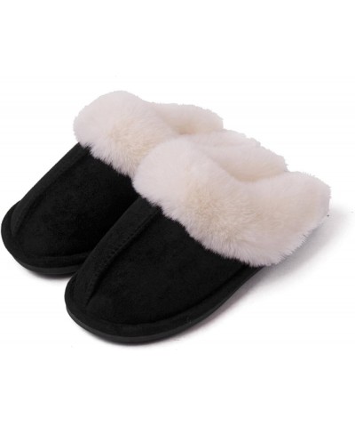 Autumn and Winter New Fur Mouth Home Slippers Men's and Women's Indoor and Outdoor Warm Slippers Cotton Slippers 8.5-9 men/11...