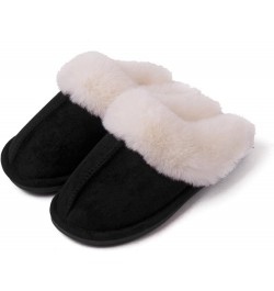 Autumn and Winter New Fur Mouth Home Slippers Men's and Women's Indoor and Outdoor Warm Slippers Cotton Slippers 8.5-9 men/11...