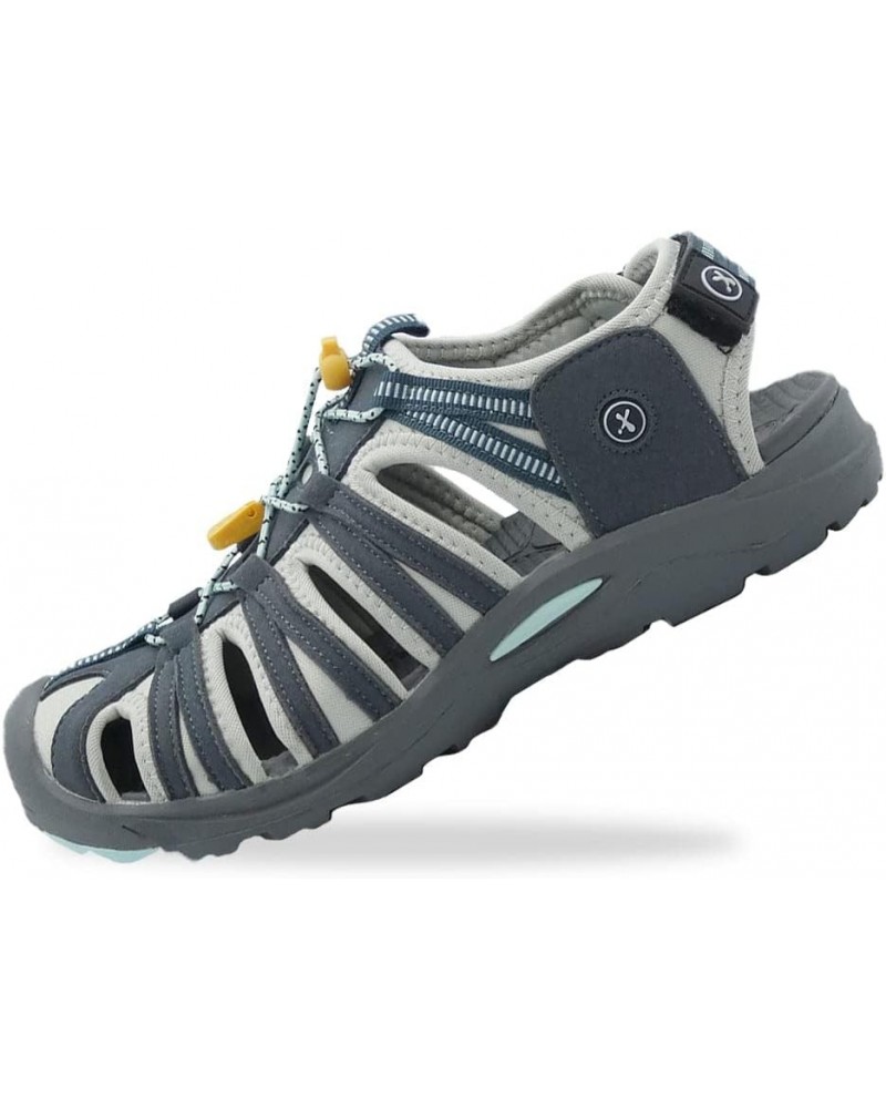 Oriocx Aldea - Water resistant hiking sandals, light and comfortable trekking sandals - Unisex Blue - Grey $41.76 Sandals