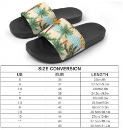 Palm Trees Flowers Creek Women's House Sandals Non Slide Bathroom Beach Slippers for Men 45 (275mm) $15.96 Sandals