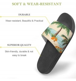 Palm Trees Flowers Creek Women's House Sandals Non Slide Bathroom Beach Slippers for Men 45 (275mm) $15.96 Sandals