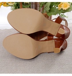 High Heel Sandals For Women 2024 Water Diamond Fashion Sandal Shoes Streetwear Journey Daily Shoe Summer Sandals Q-817 Brown ...