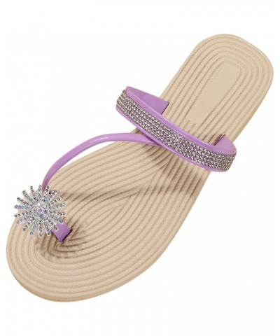 Ladies Hollow Sandals Women Clip Toe Slippers Crystal Jelly Beach Flip Flops Female Students Fashion Summer Shoes Purple $13....