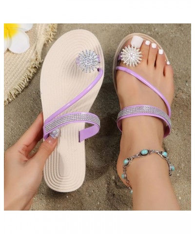 Ladies Hollow Sandals Women Clip Toe Slippers Crystal Jelly Beach Flip Flops Female Students Fashion Summer Shoes Purple $13....