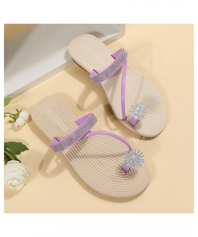 Ladies Hollow Sandals Women Clip Toe Slippers Crystal Jelly Beach Flip Flops Female Students Fashion Summer Shoes Purple $13....