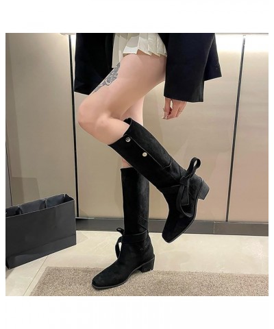 Faux Suede Knee High Boots for Women Wide Calf White Go Go Boots for Women Wide Calf Black Cowboy Boots for Women Flat White ...