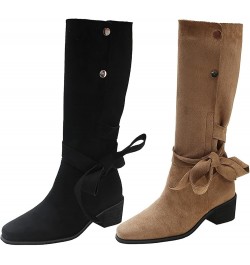 Faux Suede Knee High Boots for Women Wide Calf White Go Go Boots for Women Wide Calf Black Cowboy Boots for Women Flat White ...