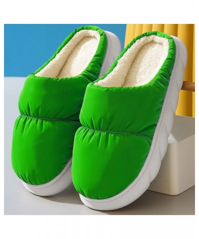 Barefoot Floor Slippers Women Men Round Toe Winter Home Cotton Slides Christmas Antlers Print Dress Crib Slippers B-green $12...