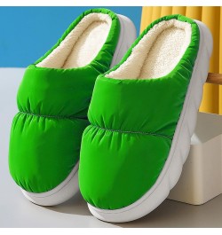 Barefoot Floor Slippers Women Men Round Toe Winter Home Cotton Slides Christmas Antlers Print Dress Crib Slippers B-green $12...