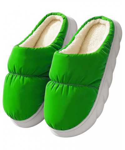 Barefoot Floor Slippers Women Men Round Toe Winter Home Cotton Slides Christmas Antlers Print Dress Crib Slippers B-green $12...