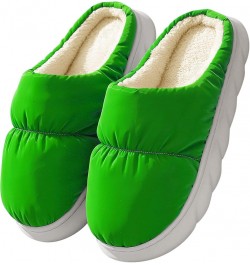 Barefoot Floor Slippers Women Men Round Toe Winter Home Cotton Slides Christmas Antlers Print Dress Crib Slippers B-green $12...