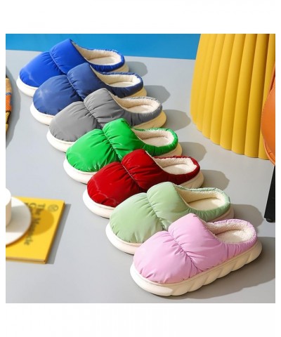 Barefoot Floor Slippers Women Men Round Toe Winter Home Cotton Slides Christmas Antlers Print Dress Crib Slippers B-green $12...