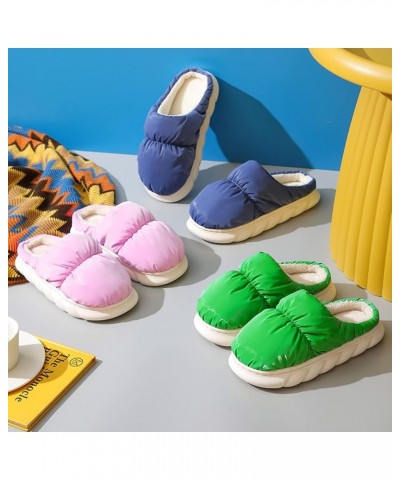 Barefoot Floor Slippers Women Men Round Toe Winter Home Cotton Slides Christmas Antlers Print Dress Crib Slippers B-green $12...