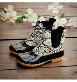 Women's Short Boots and Ankle Boots Round Toe Single Boots Single Flat Shoes Spring Autumn Outdoor Hiking Shoes Round Toe,D-3...