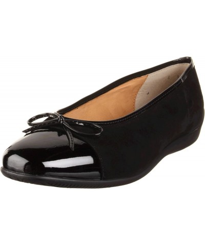 Women's Bari Ballet Flat Black Patent/Black Suede $35.01 Flats