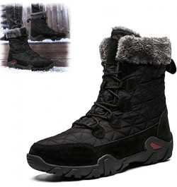 2021 Winter Waterproof High Top Cotton Shoes, Warm Casual Snow Boots Long Hiking Boots, Waterproof Fur Lined Outdoor Hiking W...